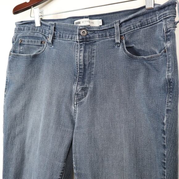 Levi's Size 16 505 Straight Leg Jeans 33x32 Mid Rise Stretch Blue Wash - Picture 3 of 12